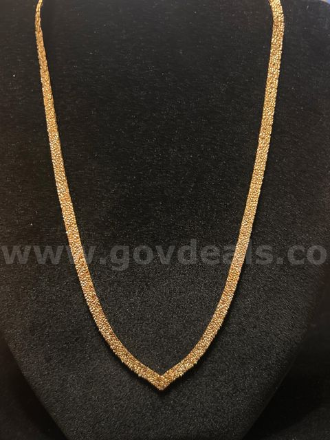FREE SHIP W/ WIN!! 18” Textured Flex Necklace! 24K Real Gold Plated
