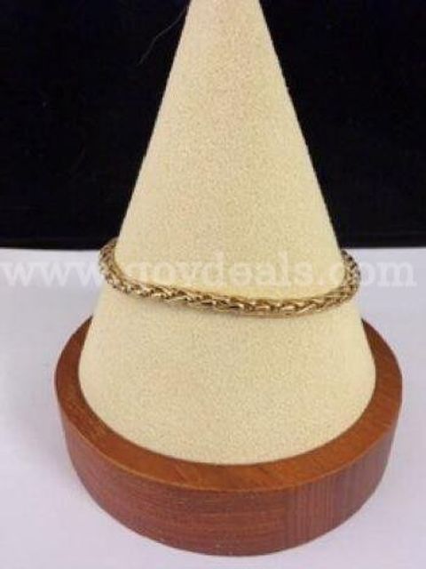 Ladies, 7 Inch, Byzantine Bracelet, Real 24k Gold Filled