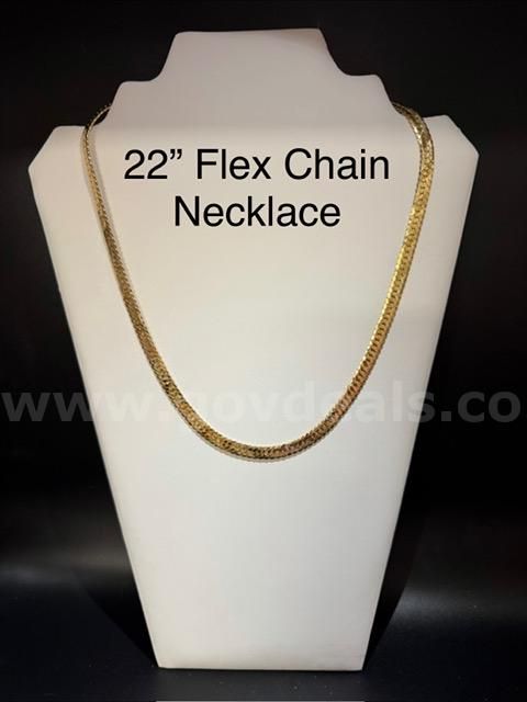 Beautiful, 22 Inch, Flex Chain Necklace, Real 24k Gold Filled
