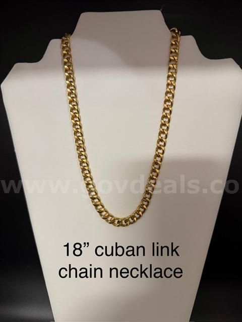 Beautiful, 18 Inch, 24k Gold Filled, Cuban Link Necklace