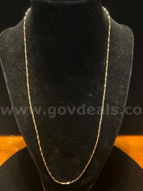 21” Cobra Necklace. 24K Gold Filled.