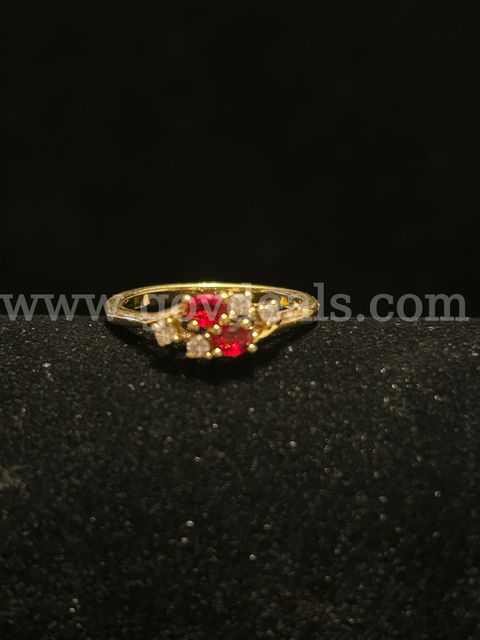 Size 5 3/4, CZ, January Birthstone Ring, 24K Real Gold Filled.