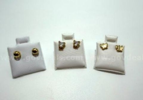 Set of (3), Adorable Children’s Earrings, 24k Real Gold Filled
