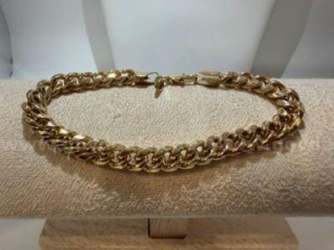 Gorgeous, Men''s, 9 Inch, Real 24k Gold Filled, Cuban Link Bracelet