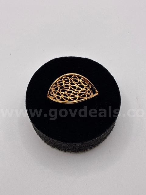 Beautiful, Size 10, Ladies Filagree Ring, 24k Real Gold Filled.