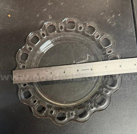 Vintage, 8 Inch, Lancaster Open Work Clear Luncheon Plate