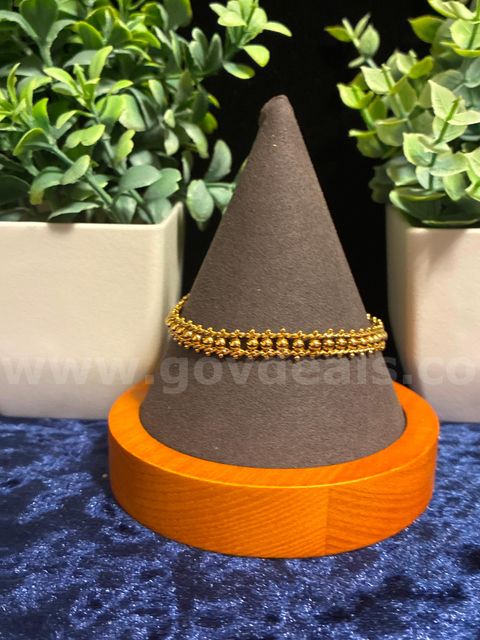 Stunning, Ladies, 24k Gold Filled, 7 Inch, Beaded Link Bracelet