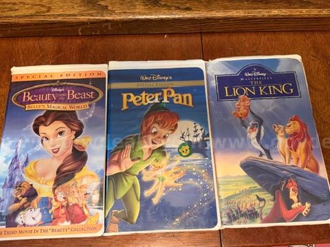 (3) Classic Disney VHS Tapes (See photos)