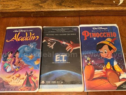 (3) Vintage, Classic Walt Disney VHS Tapes (See Photos)