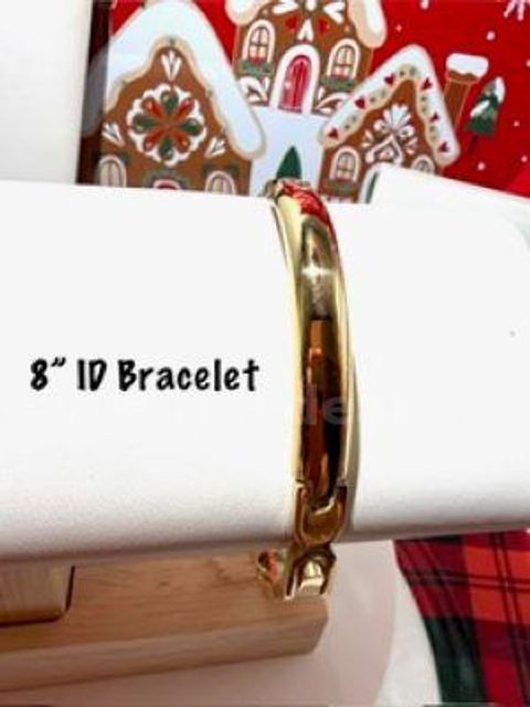 Free Shipping** 8 Inch, 24k Gold Filled ID Link Bracelet