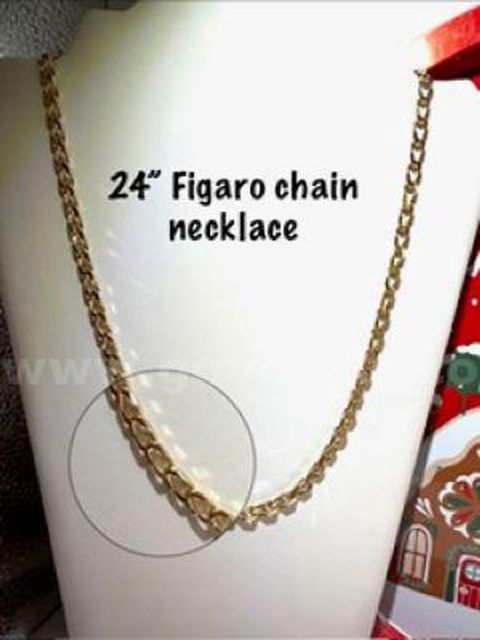 Gorgeous, 24k Gold Filled 24 Inch Open Link Figueroa Chain Necklace