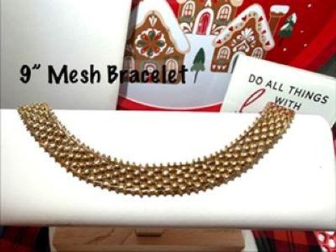 Pretty, 24k Gold Filled, 9 Inch Mesh Bracelet