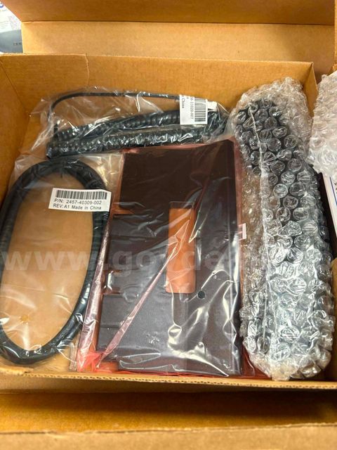 Lot of 2 Poly VVX 450 Business IP VoIP Desk Phones w/ Handsets, Stands & Cables