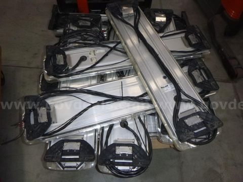 22 Whelen police light bars, 48" and 54" red & blue