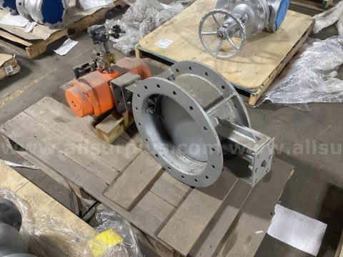 Damper Valve, Pneumatically Actuated, W/ Flanged Duct Connections & Instrumentation, Qty 1