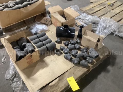 Fiitings, Tees, Threaded, Reducing Tees, Various Sizes, CS, Qty Approx 75
