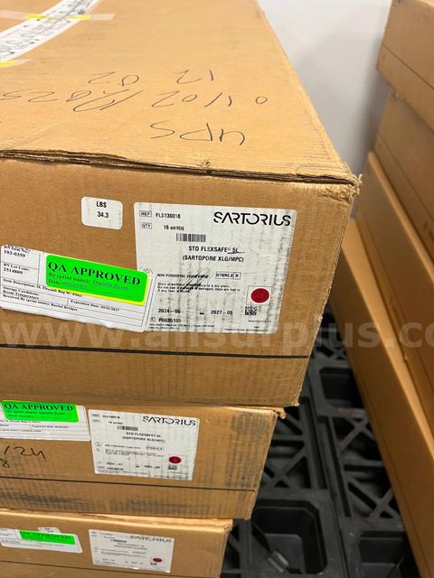 Sartorius FlexSafe Bags, 5L 4 Cases (16/case); exp 2027