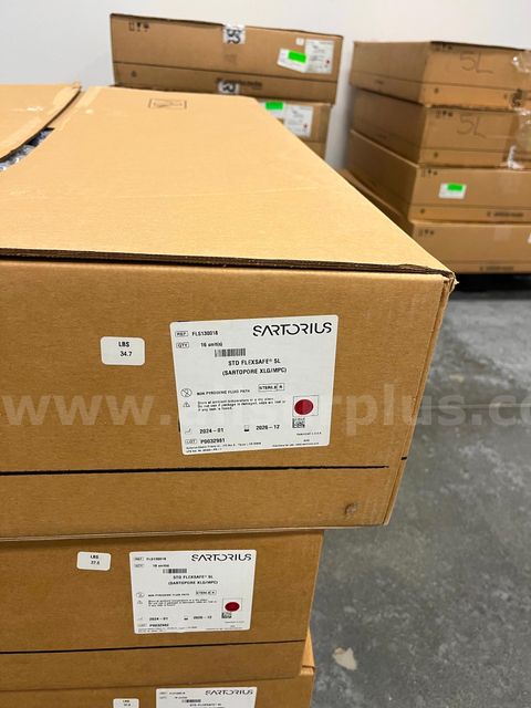 Sartorius FlexSafe Bags, 5L 3 Cases (16/case); exp 2026-12
