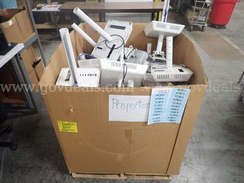 Pallet of Projectors with Ceiling Mounts