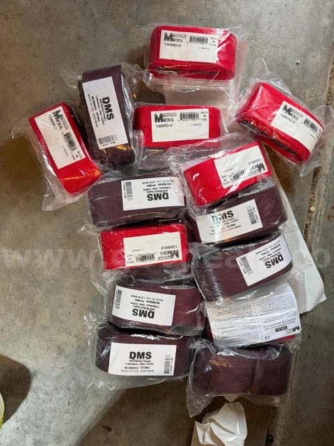 Massive Lot of DMS / McKesson Medical Stretcher & Cot Restraint Straps – Red & Maroon Shipping only