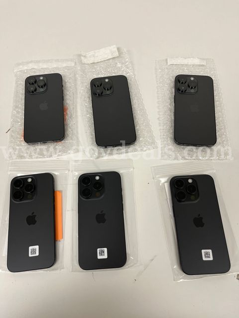 Lot of 6 Mixed iPhone 15 Pro, iPhone 14 Pro - Fully Functional