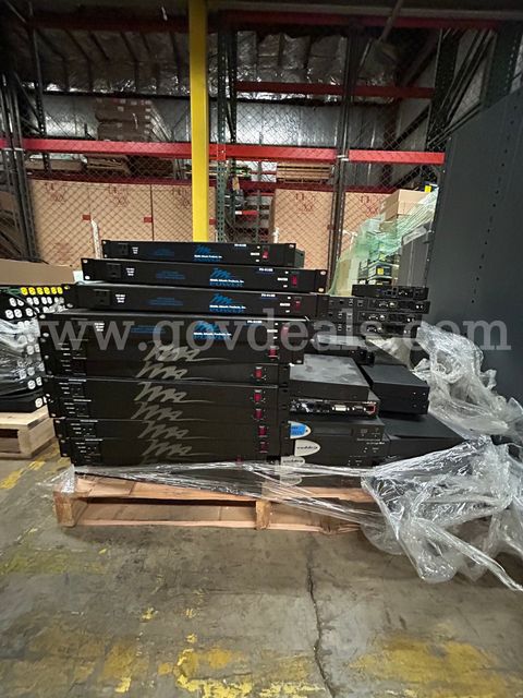 PALLET of Middle Atlantic Surge Protectors, Sennheiser Receivers, Vaddio AV Bridges