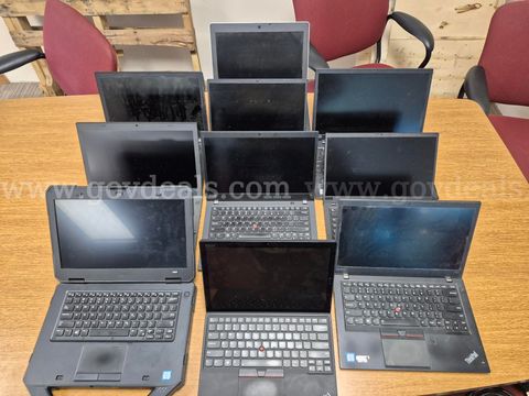 Lot of 10 Lenovo and Dell Laptops