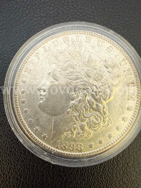1898 Morgan Silver Dollar – 90% Silver – Philadelphia Mint –FREE GIFT & FREE SHIPPING!!!