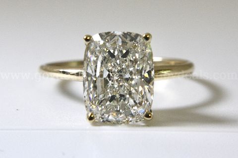 4.02 Carat Lab Diamond 14K Gold Ring IGI Certified