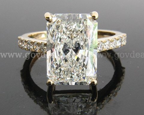 14K Gold 5.25 CTW Diamond Pave Ring IGI Certified