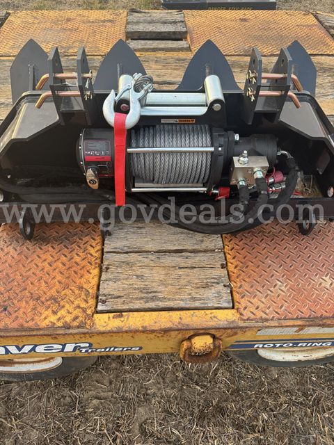 NEW 2026 LandHonor FW-13-15000G Skid Steer Hydraulic Logging Winch – 15,000 lb Pull, 100 ft Steel Cable