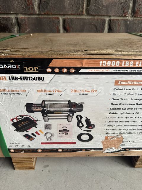 NEW 2026 LandHonor LHR-EW15000 12V Electric Winch – 15,000 lb
