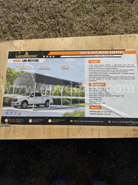 NEW 2026 LandHonor LHR-MC1119 20' x 11' x 9' Metal Carport