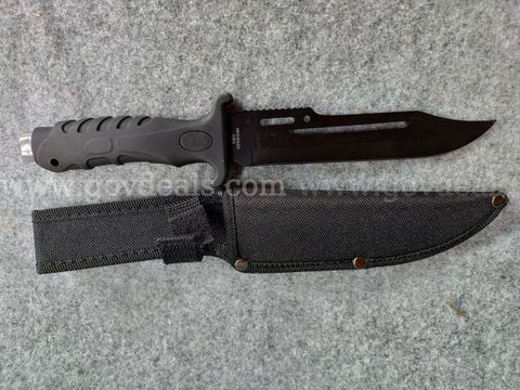 Straight Blade Tactical Knife w/Sheath