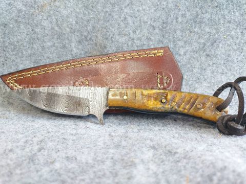 Damascus Rams Horn Handle