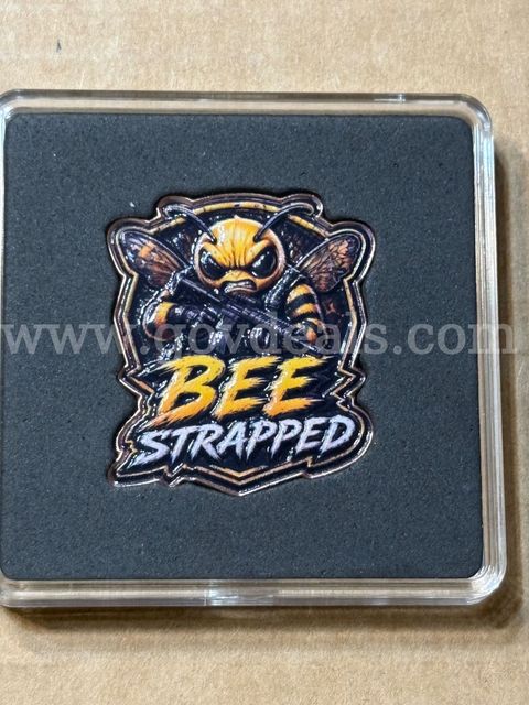 1 ounce .999 copper Bee Strapped (New)