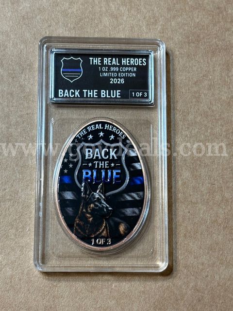 1oz. .999 copper Back THE Blue