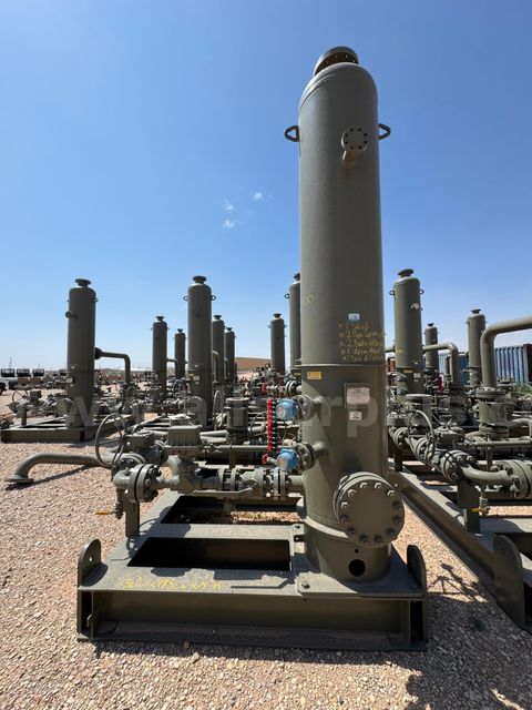 Separator, 2 Phase Vertical Gas Scrubber, 1440psi, 24in x 10ft, Skidded, Qty 1