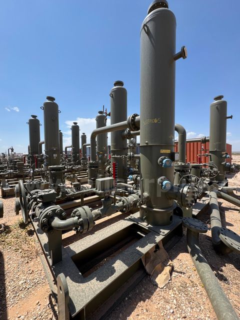 Separator, 2 Phase Vertical Gas Scrubber, 1440psi, 24in x 10ft, Skidded, Qty 1