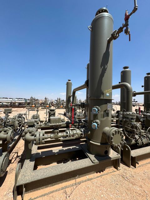 Separator, 2 Phase Vertical Gas Scrubber, 1440psi, 24in x 10ft, Skidded, Qty 1