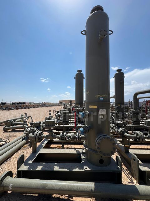 Separator, 2 Phase Vertical Gas Scrubber, 1440psi, 24in x 10ft, Skidded, Qty 1