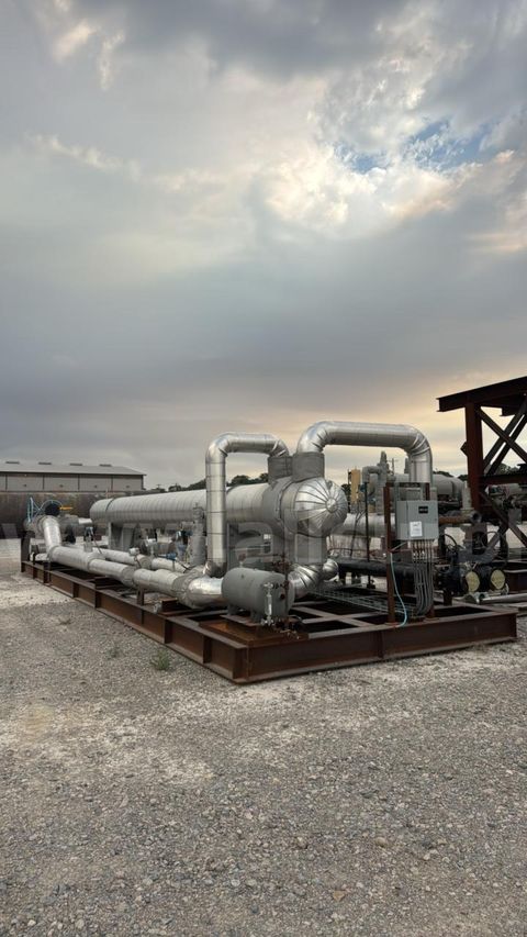 Heat Exchanger, Shell and Tube Hot Oil Economizer Skid, 250psig, 24” x 354”, 2058.4 sqft Area