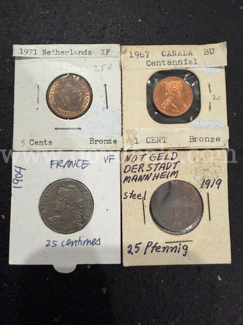 Very Old Great Condition Foreign Coin Set