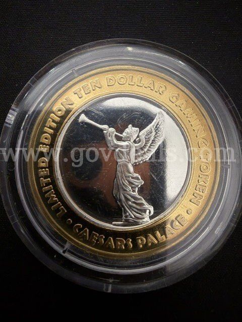 Caesars Palace Casino Token 0.6oz .999 Silver Center