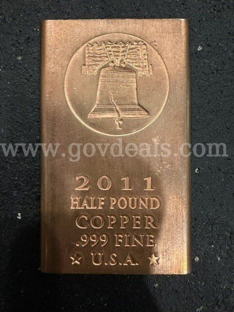 1/2 Pound .999 Copper Bar Liberty Bell