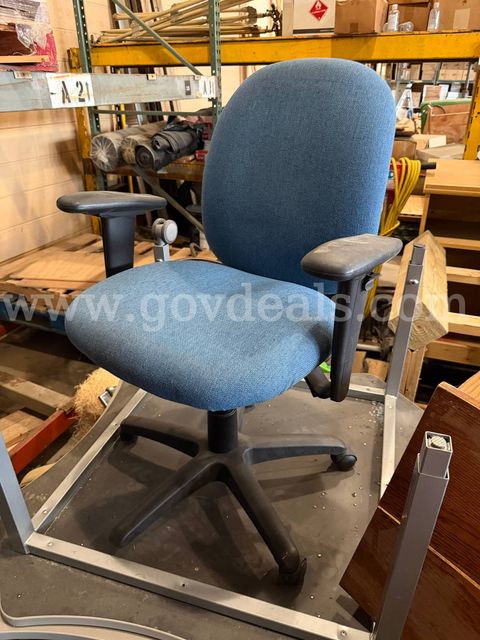 Blue Rolling Office Chair
