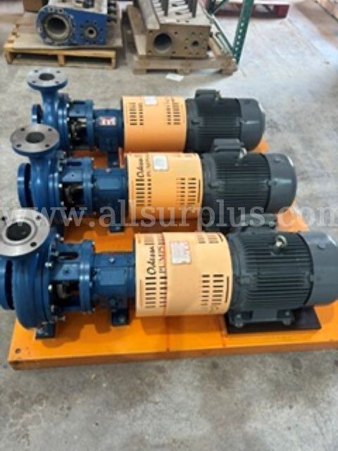 Centrifugal pump assemblies, w/ 15 HP Motors, Qty 3