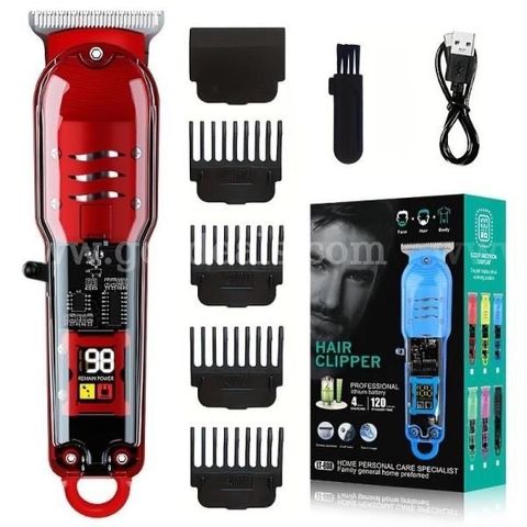 Free Shipping 50set LCD Electrical Rechargeable Hair Cutting Machine Smart Portable Hair Trimmer Hair Clippers With Lcd
