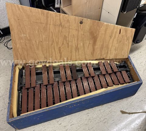 Old Xylophone in Homemade Wooden Case