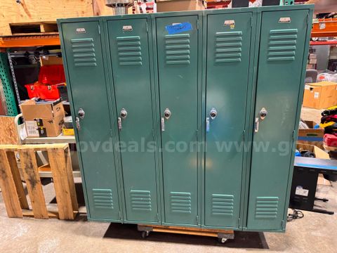Bank of five Lockers